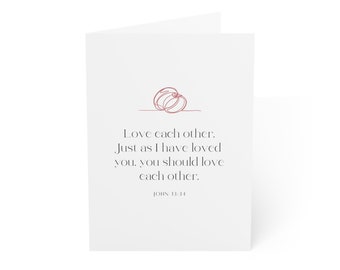 Love Each Other | Simple and Stylish Wedding and Engagement Card with Bible Verse