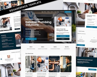 Plumber Squarespace Website Template: Professional Plumbing Services