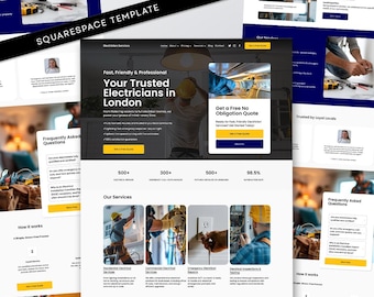 Electrician Website Template: Modern Squarespace Design
