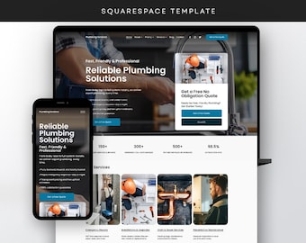 Plumber Squarespace Website Template: Modern Design for Plumbing Businesses