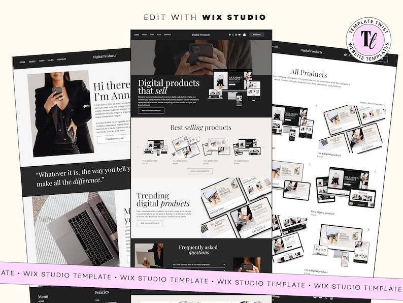 Luxury website, digital product, Wix Website, website template, portfolio website, wix theme, minimal web template, consultancy website, consultant website, web templates, website design, digital website, digital products