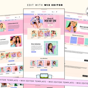 Retro ecommerce, retro wix, website design, wix template nail, template pink, colorful wix, website handmade, blog templates, store website, boutique wix, wix commerce, website template, wix editor