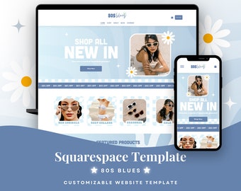 Retro Beauty Squarespace 7.1 Template: Bright Colorful Website