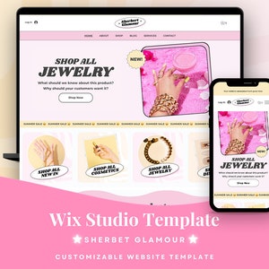 Bright Pink Wix Studio Template: Online Store, Beauty Website