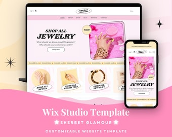 Bright Pink Wix Studio Template: Online Store, Beauty Website