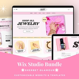 Pink Wix Studio Template: Playful Online Store Design