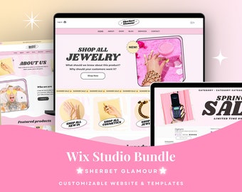 Pink Wix Studio Template: Playful Online Store Design