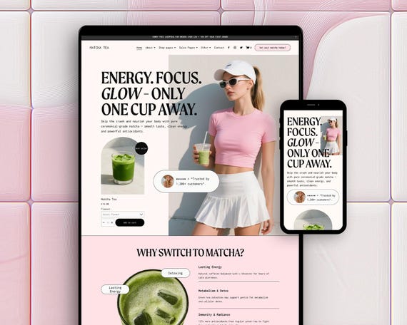 Designed to Convert Squarespace Template for Nutritionists, Supplements & Products