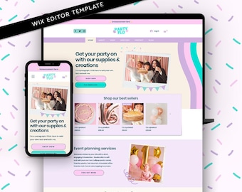 Balloon Artist Wix Website Template: Party Planner, Event Design