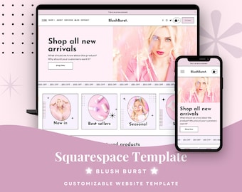 Pastel Squarespace Website Template: Ecommerce & Blog