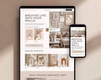 Designed to Convert Wall Art Poster Shop Squarespace Template 7.1