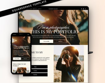 Dark Theme Squarespace Template: Luxury Photography Website