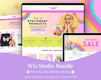 Vibrant Wix Studio Template: Colorful Retro Website