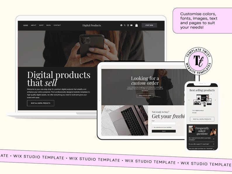 Luxury website, digital product, Wix Website, website template, portfolio website, wix theme, minimal web template, consultancy website, consultant website, web templates, website design, digital website, digital products