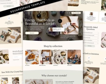 Designed to Convert Squarespace Template for Crystal Shops, Tarot Readers & Subscription Boxes