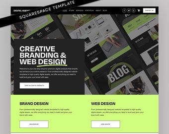 Squarespace Portfolio Website Template: Modern Design Agency Theme