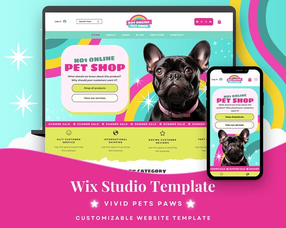 Buy Pet Shop Website Wix Website Template Pet Grooming Website Dog Walker Website Pet Trainer Website Dog Website Doggy Daycare Pet Care Online in India Etsy