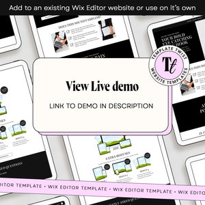 Wix Editor, faceless sales page, sales page template, landing page, luxury template, black website, online course, digital products, coaching website, wix theme, life coach, consultant website, consultancy template
