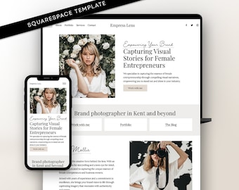 Squarespace 7.1 Photography Portfolio Template: Luxury Minimal Website
