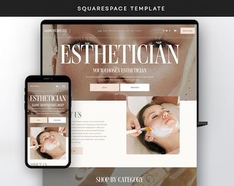 Esthetician Website: Skincare Salon Squarespace Template