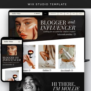 Wix Studio-mall: UGC-portfölj, webbplats för sociala medier-hanterare