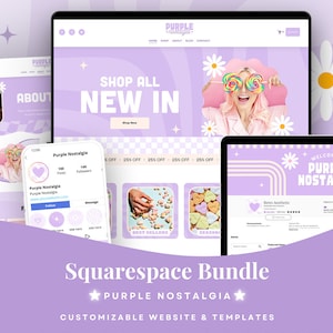 Candy website, food squarespace, food website, retro Squarespace, website template, candy squarespace, beauty Squarespace, square space