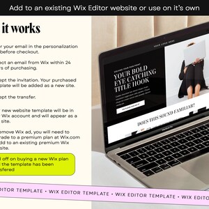 Wix Editor, faceless sales page, sales page template, landing page, luxury template, black website, online course, digital products, coaching website, wix theme, life coach, consultant website, consultancy template