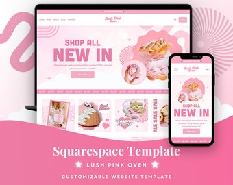 Pink Bakery Squarespace Website Template 7.1