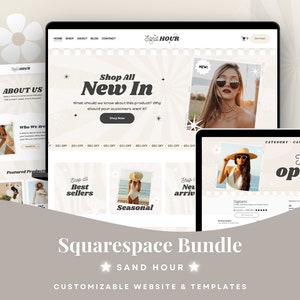 Neutral Squarespace Website Template: DIY Branding Bundle