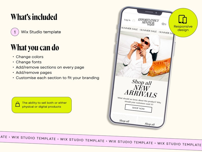 White minimal, website template, influencer website, website template, Wix Studio Template, ecommerce website, wix theme, white website, cream website, beige website, clean website, boutique design, ugc website