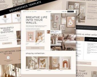 Designed to Convert Wall Art Poster Shop Squarespace Template 7.1