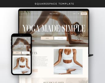 Yoga Website Template: Wellness Studio Squarespace Design