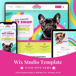 Pet shop website bundle, wix website template, pet grooming website, dog walker website, pet trainer website, dog website, doggy daycare