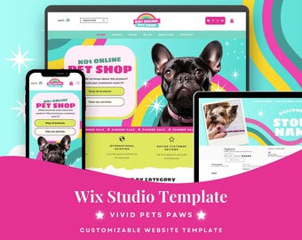 Wix Studio Pet Shop Website Template: Dog Grooming, Walker, Trainer
