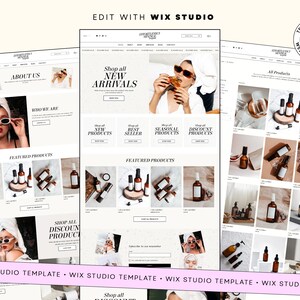 White minimal, website template, influencer website, website template, Wix Studio Template, ecommerce website, wix theme, white website, cream website, beige website, clean website, boutique design, ugc website
