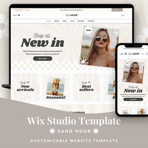 Retro wix template , Neutral wix template, Wix studio template, Wix store, Wix Shop, Aesthetic website, Wix Ecommerce, Wix theme, Beige Wix