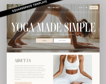 Wellness Website Template: Yoga, Pilates, Fitness (Squarespace)