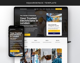 Electrician Website Template: Modern Squarespace Design