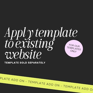 Squarespace Template Installation Add-On | Apply Template to Existing Website | Done-For-You Setup Service