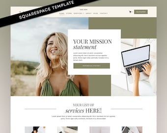 Sage Green Squarespace Template 7.1: Consulting Website