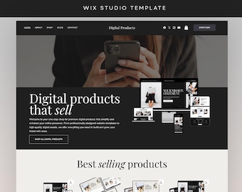 Luxury Wix Studio Website Template: Minimal Portfolio Theme