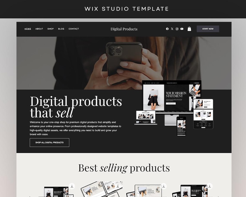 Luxury website, digital product, Wix Website, website template, portfolio website, wix theme, minimal web template, consultancy website, consultant website, web templates, website design, digital website, digital products