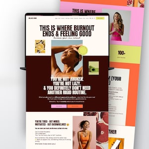 Wellness Coach Squarespace Template, Bright Website Design