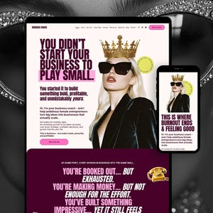 Female Entrepreneur Squarespace Template: Business Coach Website