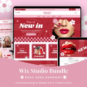 Trendy Beauty Wix Studio Website Template: Girly DIY Design