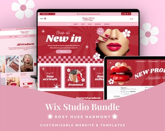 Trendy Beauty Wix Studio Website Template: Girly DIY Design