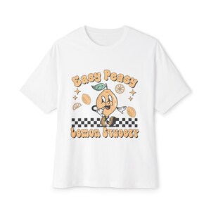 Easy Peasy Lemon Squeezy Summer Graphic Unisex Oversized Boxy Tee