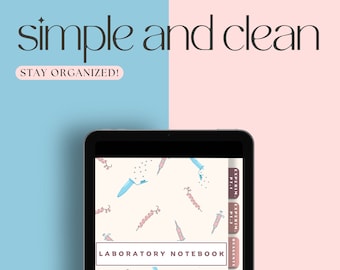 Notitieboek Onderzoekslab | Essentiële planner levenswetenschappen voor studenten | Projectorganisator | Alles-in-één pdf-tool