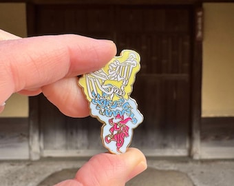 8FWO-eiwitstructuurpin: harde emaille stamkunst