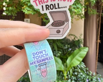 Set met sticker en washitape voor labo's